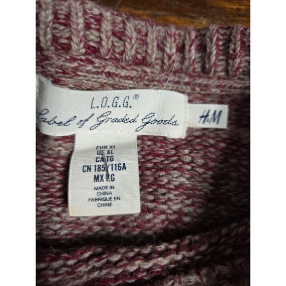 Colorful Space Dyed Stripes Oversized Cozy Sweater H&M LOGG - Picture 5 of 12